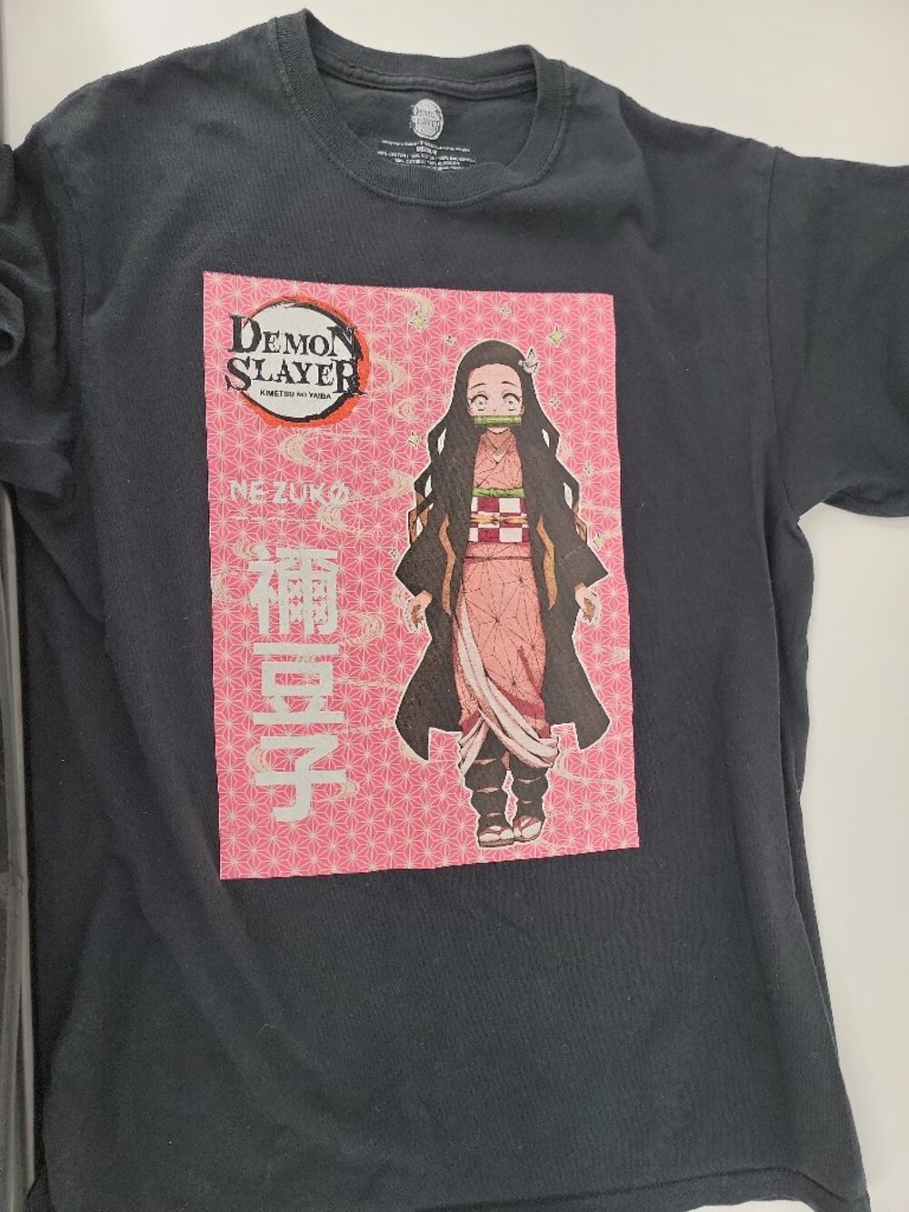 Demon Slayer Kimetsu No Yaiba Nezuko Graphic Tee Black Medium Anime Shirt